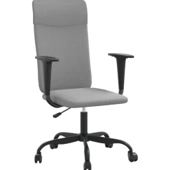 Clearance Muebles tifón Silla de oficina altura ajustable tela gris claro Gris