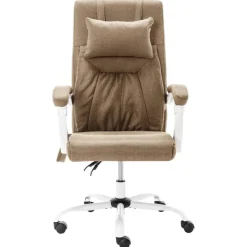 Clearance Muebles tifón Silla de oficina de masaje de tela gris taupe Gris Topo