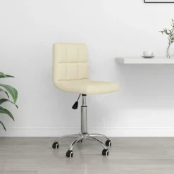 Clearance Muebles tifón Silla de oficina giratoria de tela color crema Crema
