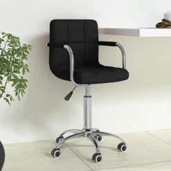 Clearance Muebles tifón Silla de oficina giratoria de tela negra Negro