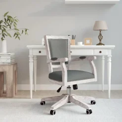 Clearance Muebles tifón Silla de oficina giratoria tela gris oscuro Gris