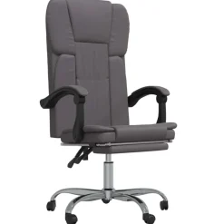 Best Muebles tifón Silla de oficina reclinable cuero sintético gris Gris