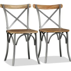 Best Muebles tifón Sillas de comedor 2 unidades madera maciza de mango Multicolor
