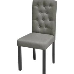 Best Muebles tifón Sillas de comedor 2 unidades tela gris Gris