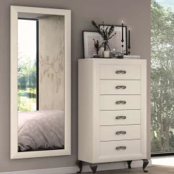 Clearance Muebles tifón Sinfonier 6 cajones MESINI Pata metálica Antracita