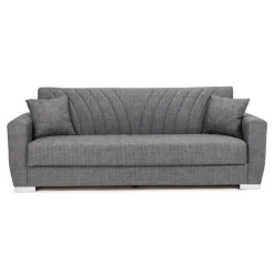 New Muebles tifón Sofá cama clic clac con arcón DAVIS Gris