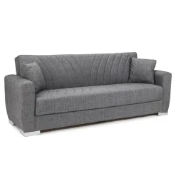 New Muebles tifón Sofá cama clic clac con arcón DAVIS Gris