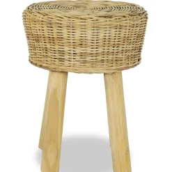Best Muebles tifón Taburete de bar ratán natural Marrón