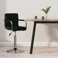 Best Muebles tifón Taburete de cocina de tela negro Negro