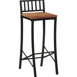 Best Muebles tifón Taburetes altos 2 uds madera maciza de acacia Marrón
