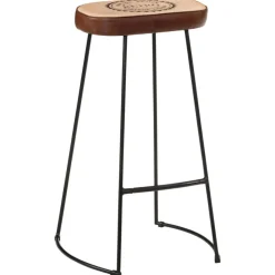 Best Muebles tifón Taburetes de barra 2 uds marrón oscuro 44x37,5x78 cm Marrón