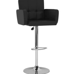Best Muebles tifón Taburetes de barra de cocina 2 unidades cuero sintético negro Negro