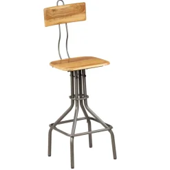 Best Muebles tifón Taburetes de cocina 2 unidades madera maciza de teca reciclada Marrón