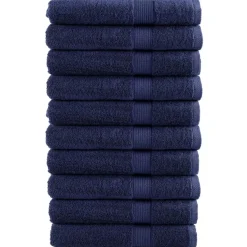 Discount Muebles tifón Toallas de sauna SOLUND 10 uds azul marino 80x200 cm 600 gsm Azul