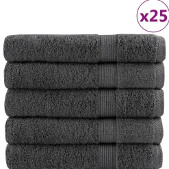 Clearance Muebles tifón Toallas de sauna SOLUND 25 unidades antracita 80x200 cm 600 gsm Antracita