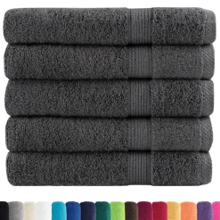 Clearance Muebles tifón Toallas de sauna SOLUND 25 unidades antracita 80x200 cm 600 gsm Antracita