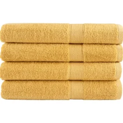 Best Muebles tifón Toallas premium SOLUND 4 unidades dorado 100x200 cm 600 gsm Oro